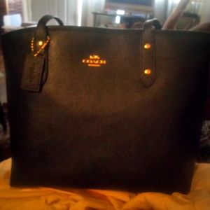 Authentic leather Coach purse black